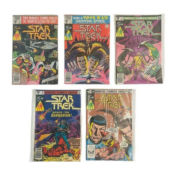 Star Trek Marvel Comic Books 6 7 8 10 16 Comics Lot Of 5 - Picture 1 of 7
